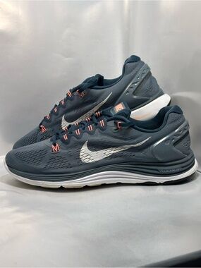 Nike Lunarglide 5 Women's Size 11.5 Grey/Orange Running Shoes 599395-414